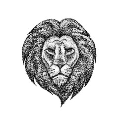 Dotwork Lion Face