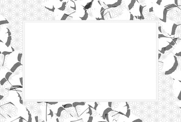 #Background #wallpaper #Vector #Illustration #design #Image #Japan #china #Asia #free_size #背景 #壁紙 #ベクター #イラスト #無料 #無料素材 #バックグラウンド #フリー素材 #和風素材 #日本 和風背景素材,写真枠,秋の風景,銀杏の葉,コピースペース,落ち葉,枯れ葉,紅葉,伝統模様,イチョウ,