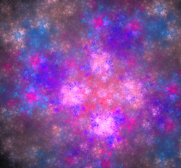 Purple blue pink fractal.Fantasy fractal texture. Digital art. 3D rendering. Computer generated image.