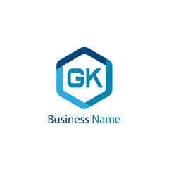 Initial Letter GK Logo Template Design