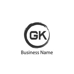 Initial Letter GK Logo Template Design