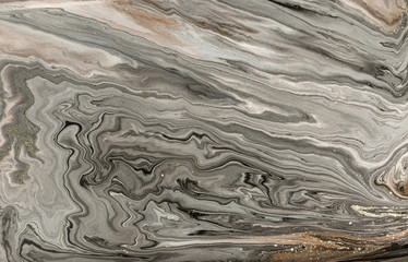 Marble abstract acrylic background. Marbling artwork texture. Agate ripple pattern. Gold powder.