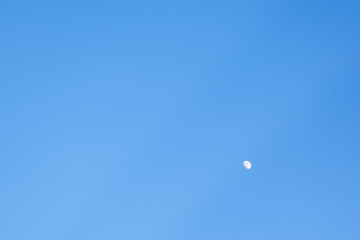 Blue sky and moon background for creative