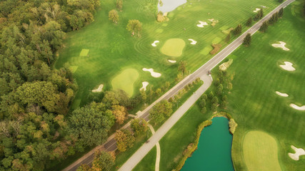 aerial view over the golf playground