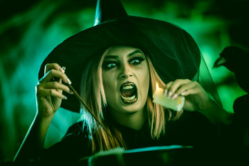 Witch Sends Evil Makes With Magic Candle