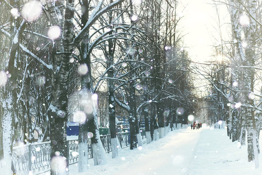 pathway street winter snow