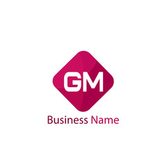 Initial Letter GM Logo Template Design