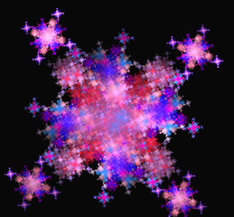 Purple blue pink abstract.Fantasy fractal texture. Digital art. 3D rendering. Computer generated image.