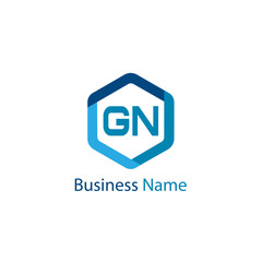 Initial Letter GN Logo Template Design