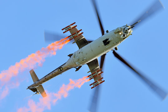 Mi-24 - heavy combat helicopter.