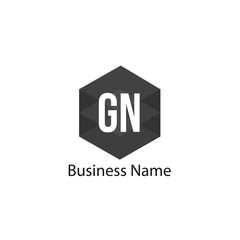 Initial Letter GN Logo Template Design