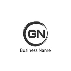 Initial Letter GN Logo Template Design