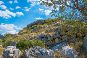 Fototapeta na wymiar Archaeological site of Mycenae in Peloponnese Greece