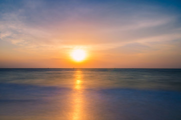 seascape in the Odesa during the sunset in the summer season