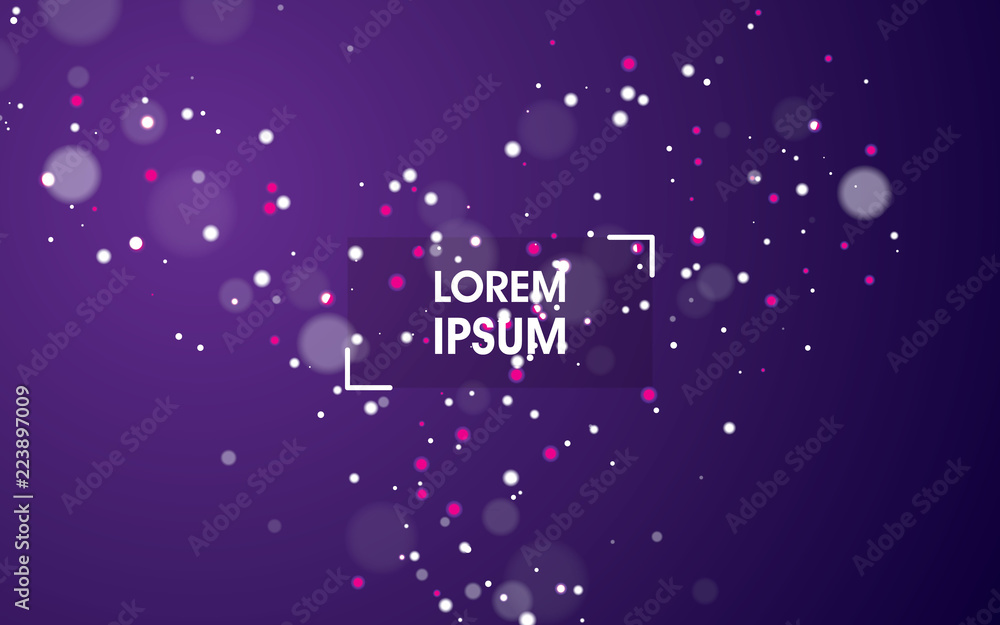 Poster purple abstract bokeh background vector