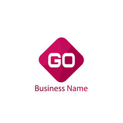 Initial Letter GO Logo Template Design