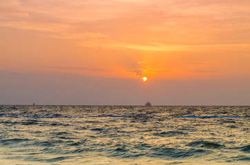 seascape in the Odesa during the sunset in the summer season