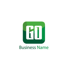 Initial Letter GO Logo Template Design