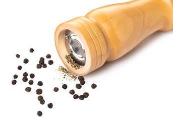 wooden pepper closeup