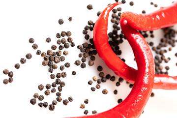 fresh hot and dry peppers