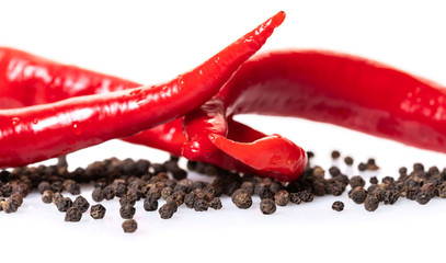 fresh hot and dry peppers