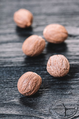 spices nutmeg closeup