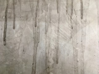 Dirty Water stain on white wall, Traces of water flow around the stain