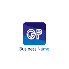 Initial Letter GP Logo Template Design