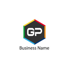 Initial Letter GP Logo Template Design