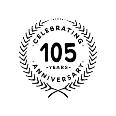 105 years design template. 85th vector and illustration. 
