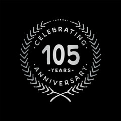 105 years design template. 85th vector and illustration. 

