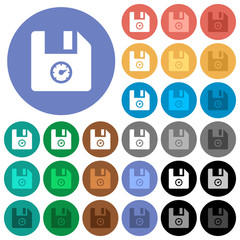 File size round flat multi colored icons