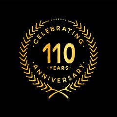 110 years design template. 85th vector and illustration. 
