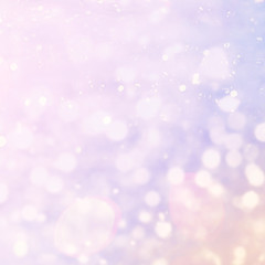 Christmas Abstract  Golden Background with glowing bokeh lights and Sparkling Glitter sparks.