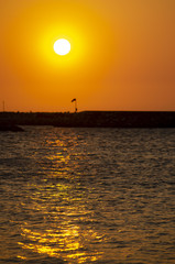 sunset at sea