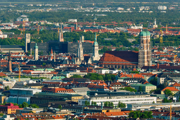 Aerial view of Munich. Munich, Bavaria, Germany