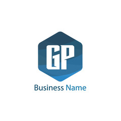 Initial Letter GP Logo Template Design