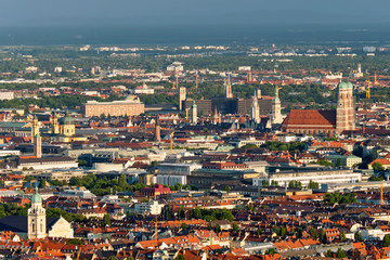 Aerial view of Munich. Munich, Bavaria, Germany