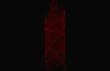 Red fractal texture on black background.Fantasy fractal texture. Digital art. 3D rendering. Computer generated image.