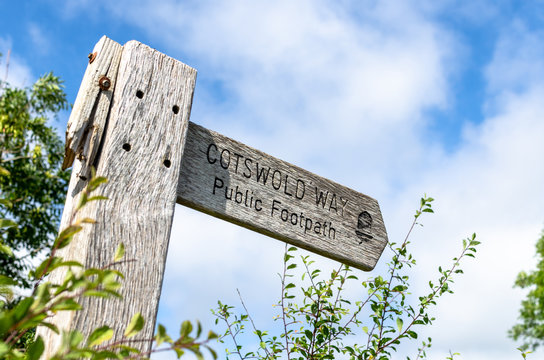 Cotswold Way Public Footpath Sign Against The Sky