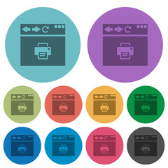Browser print color darker flat icons