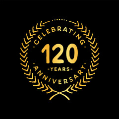 120 years design template. 85th vector and illustration. 
