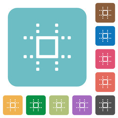 Snap to grid rounded square flat icons