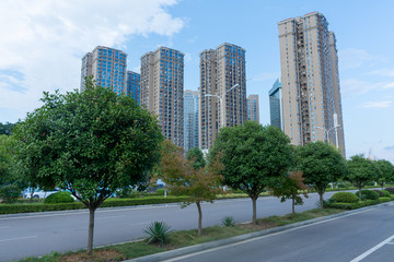 Fototapeta na wymiar residential complex in the suburbs of Changsha