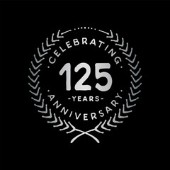 125 years design template. 85th vector and illustration. 
