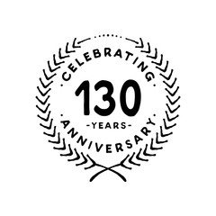 130 years design template. 85th vector and illustration. 
