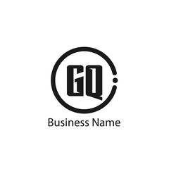 Initial Letter GQ Logo Template Design