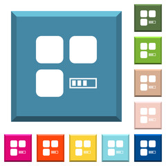 Component processing white icons on edged square buttons