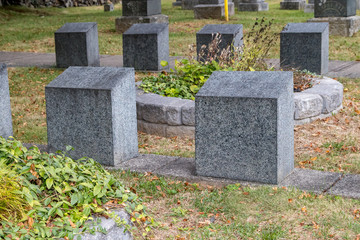 Mount Olivet cemetery in summer, titanic graves, Halifax, 