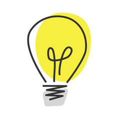 Light Bulb ideas Concept vector eps 10 in white background